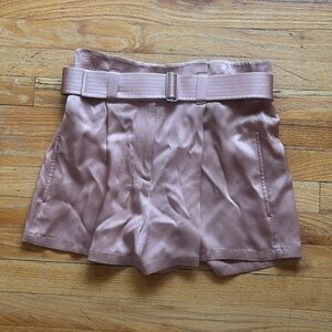 ALC Rose Gold Shiny Dress Shorts